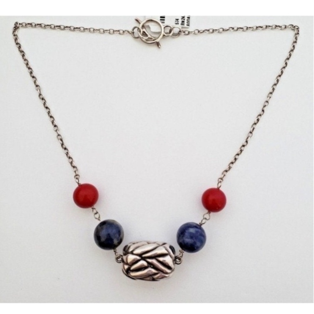 SIMON SEBBAG Sterling Silver Beaded Necklace